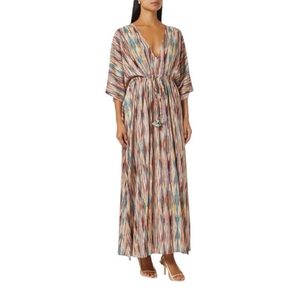 Misa Los Angeles Women's Rena Kaftan Dress Oversized M/L Jewel Colors Cover-up - Picture 7 of 9